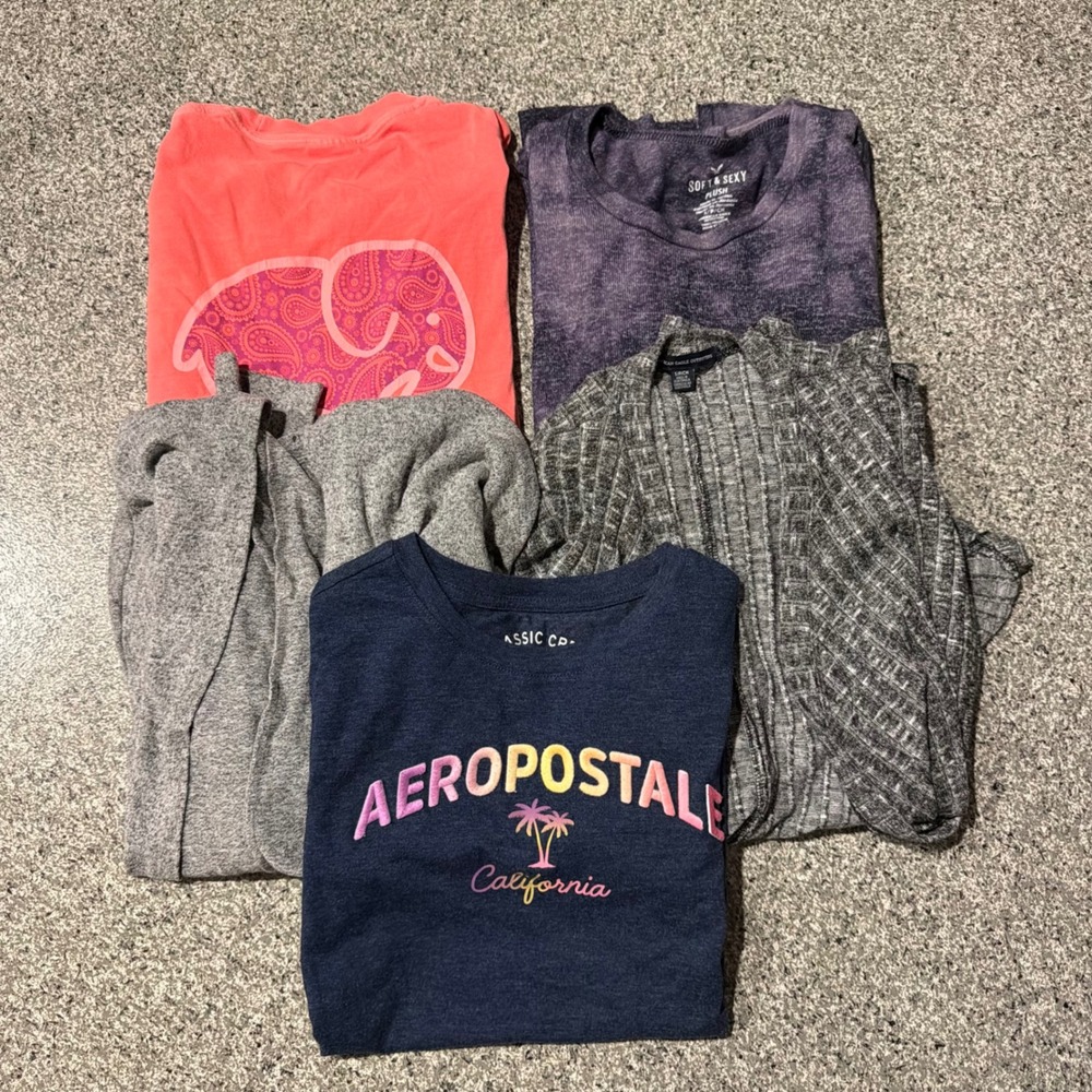 Womens Small Clothing Lot 5pc American Eagle Aeropostale Comfort Colors Bundle